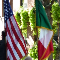 Photo of Boston's huge Columbus Day Parade held in the North End