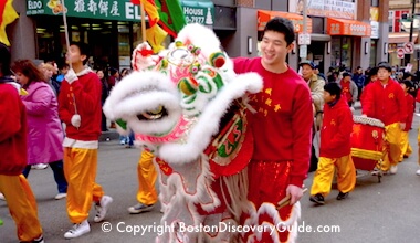 Lion Dance parade through Boston's Chinatown Lion Dance parade through Boston's Chinatown