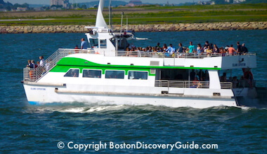 Boston Harbor Island ferry returning to Boston Boston Harbor Island ferry returning to Boston