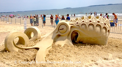 Sand sculpture at Revere Beach near Boston MA Sand sculpture at Revere Beach near Boston MA