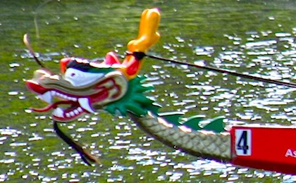Dragon boat participating in Boston's Dragon Boat Festival Dragon boat participating in Boston's Dragon Boat Festival