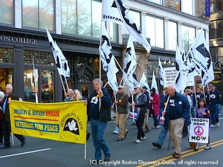 POW-MIA flag in Boston Veterans Day Parade 