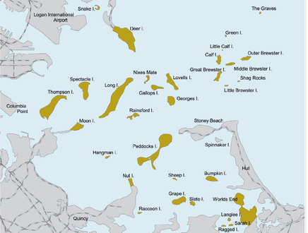Map of Boston Harbor Islands National Park Area