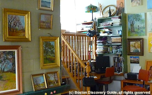 Artist's studio during the Fort Point Art Walk in Boston Artist's studio during the Fort Point Art Walk in Boston