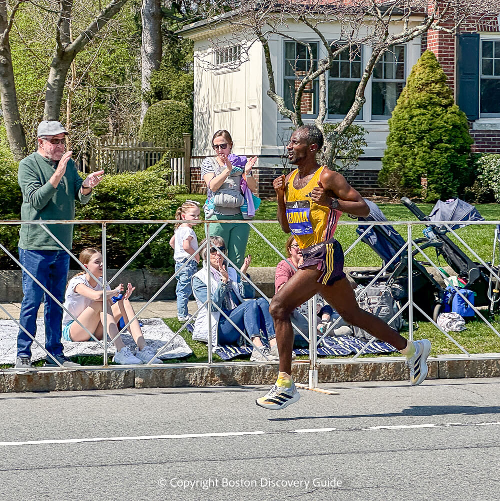 Sisay Lemma of Ethiopia, 2024 Boston Marathon winner