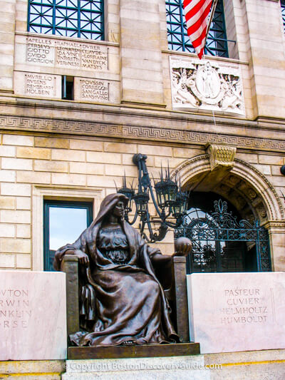 Boston Public Library entry Boston Public Library entry