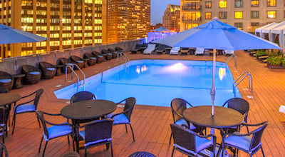 Rooftop swimming pool at Colonnade Hotel in Boston Rooftop swimming pool at Colonnade Hotel in Boston