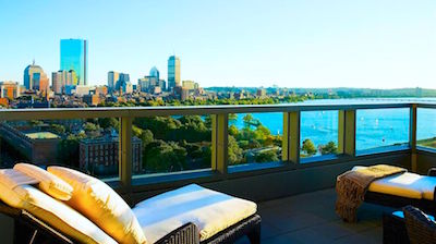 Liberty Hotel view of fireworks area Liberty Hotel view of fireworks area