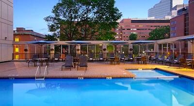 Wyndham Hotel Boston outdoor swimming pool on roof deck Wyndham Hotel Boston outdoor swimming pool on roof deck