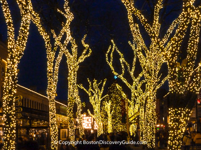 Christmas lights in Boston