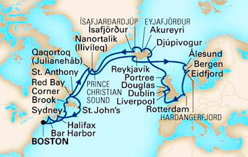 cruises from boston to europe