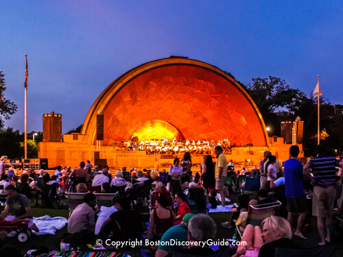 Concert at Boston's Hatch Shell on the Esplanade in July