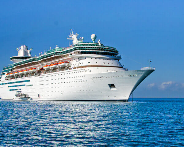 Cruise ship coming into Flynn Cruise Port in Boston