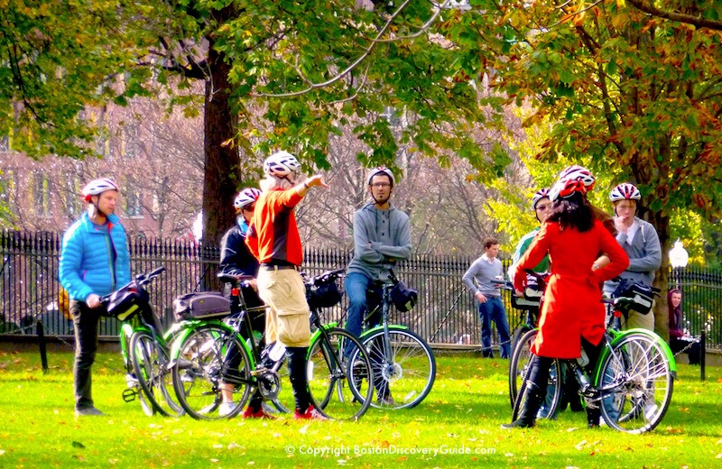 Bike tour on Boston Common - Mid-October