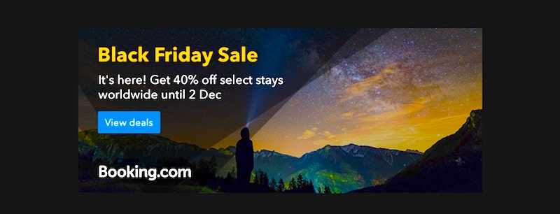 Black Friday sale at Booking.com Black Friday sale at Booking.com