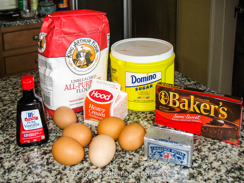 Ingredients for Boston Cream Pie Ingredients for Boston Cream Pie