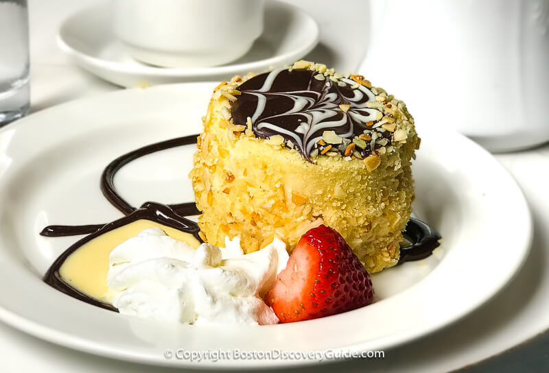 Boston cream pie at Omni Parket House