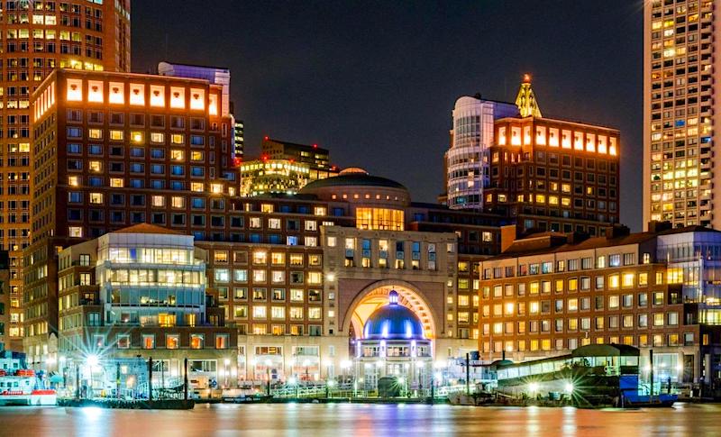 Boston Harbor Hotel seen from Boston Harbor