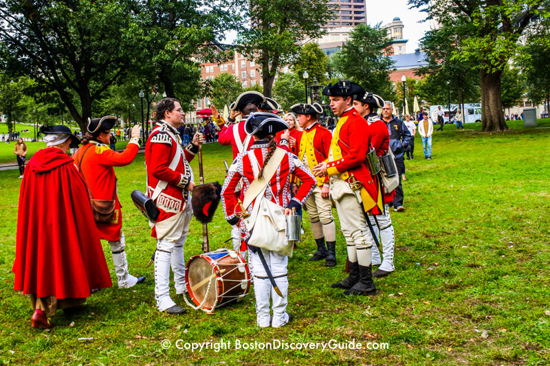 Reenactors on Boston Common Reenactors on Boston Common