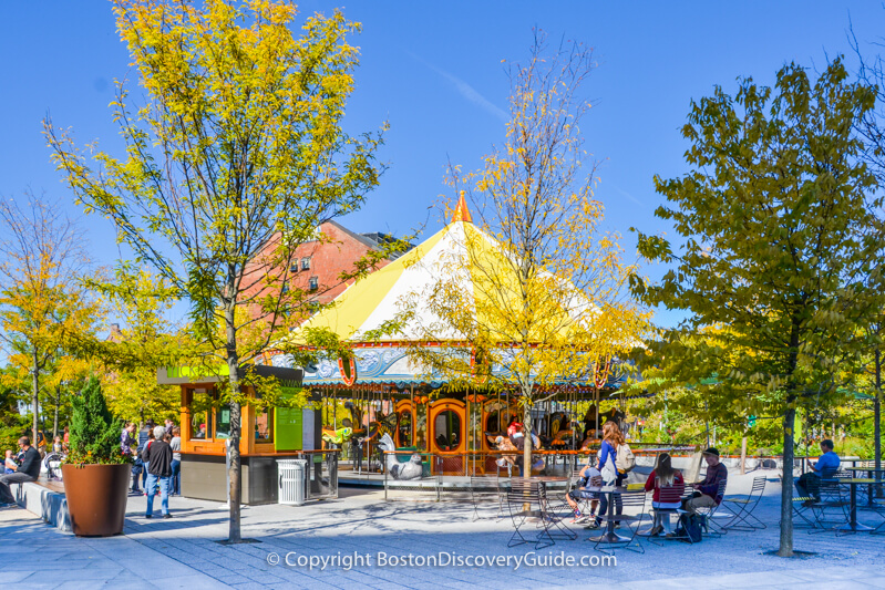 Carousel across from the Marriott Long Wharf on the Greenway