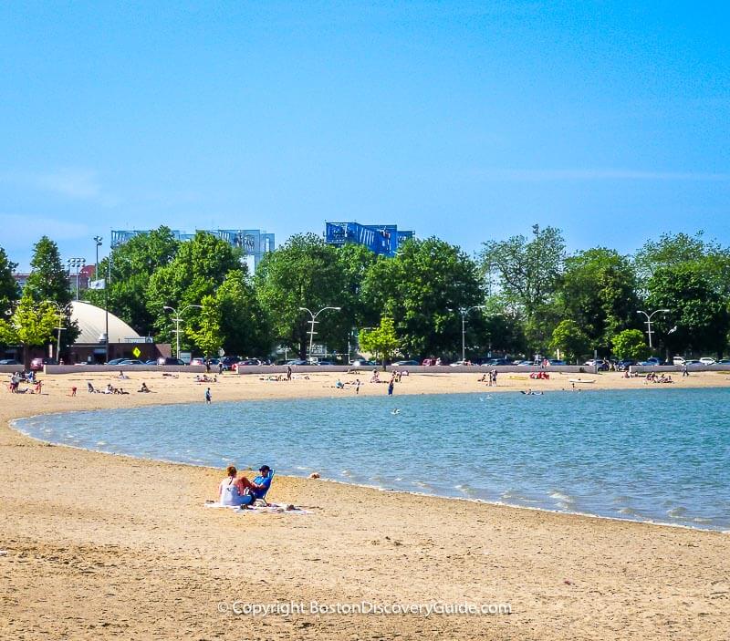 Pleasure Bay Beach near Castle Island in Boston