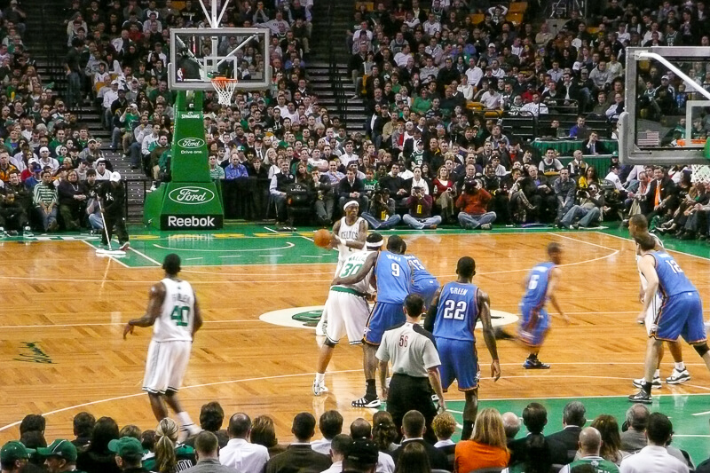 Boston Celtics playing at TD Garden 