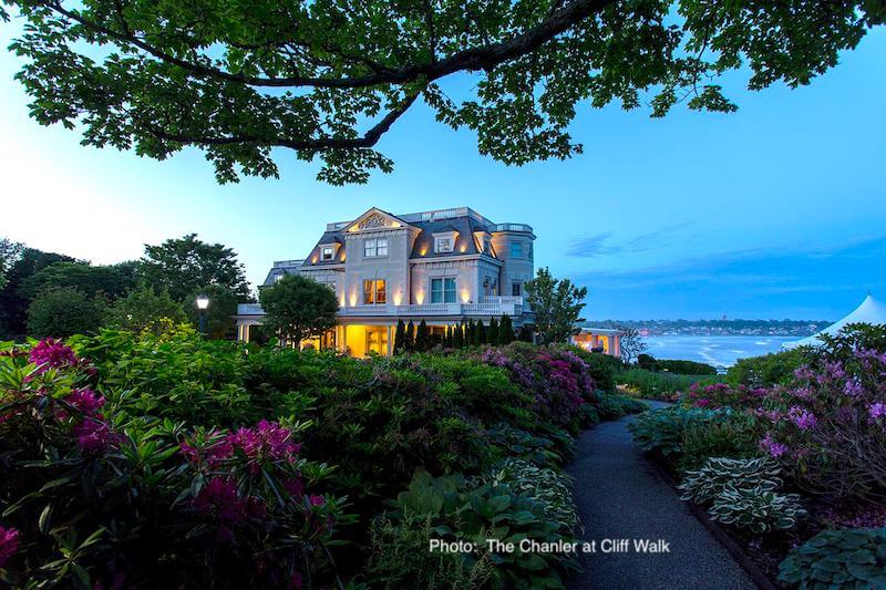 Lush gardens at The Chanler at Cliff Walk 