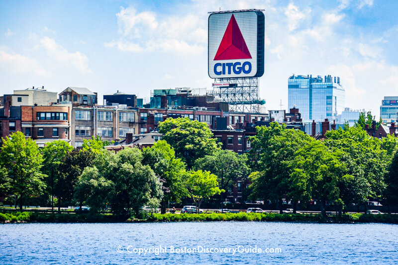 Citgo sign seen during a Charles River cruise