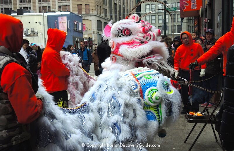 Parade du Nouvel An chinois de Boston - Danse du lion