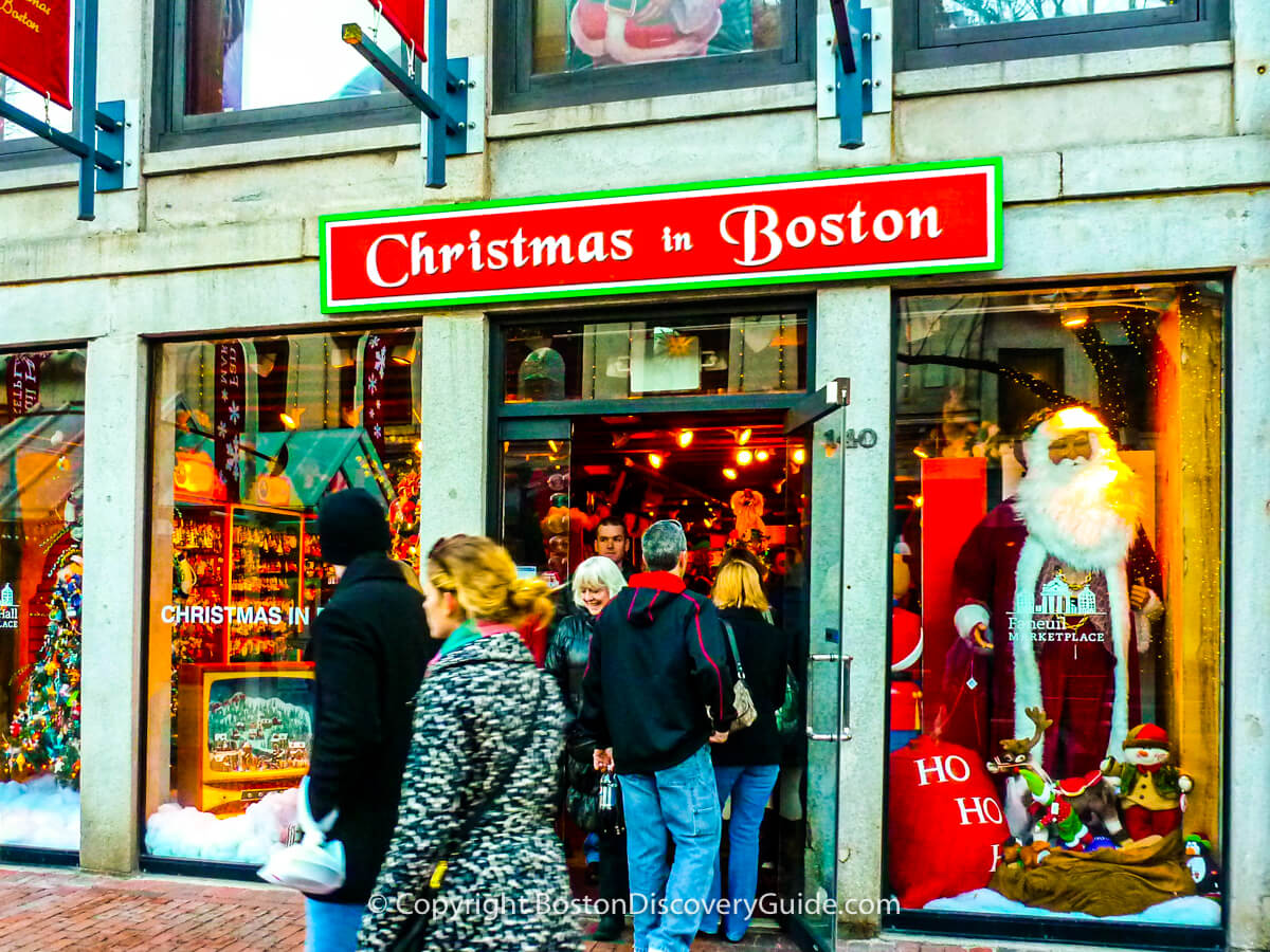 Christmas in Boston in Faneuil Marketplace