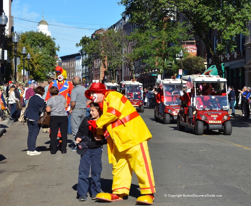 Columbus Day Parade in Boston's North End neighborhood Columbus Day Parade in Boston's North End neighborhood