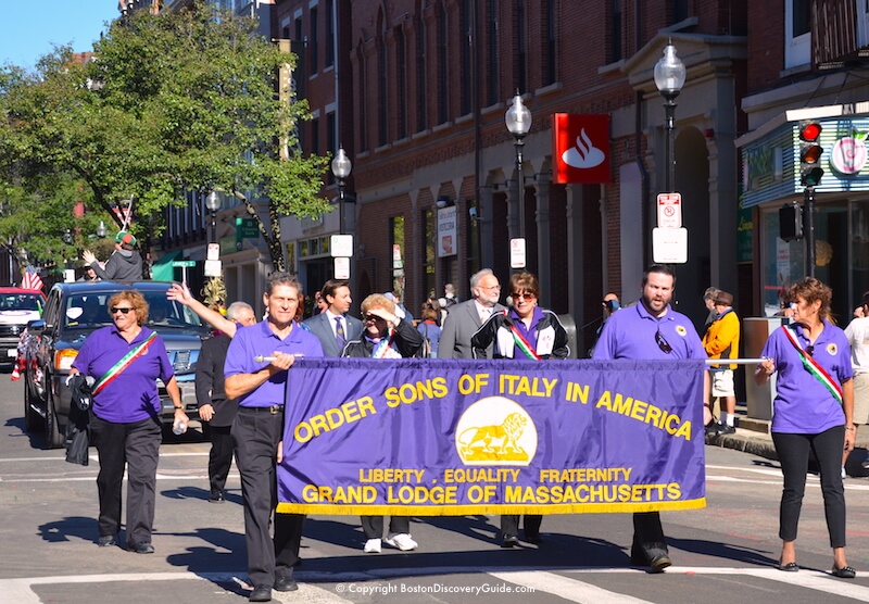 Columbus Day Parade in Boston's North End neighborhood Columbus Day Parade in Boston's North End neighborhood