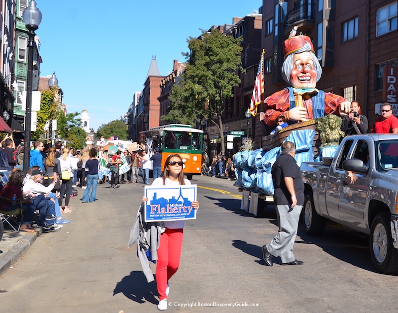Columbus Day Parade in Boston's North End neighborhood Columbus Day Parade in Boston's North End neighborhood
