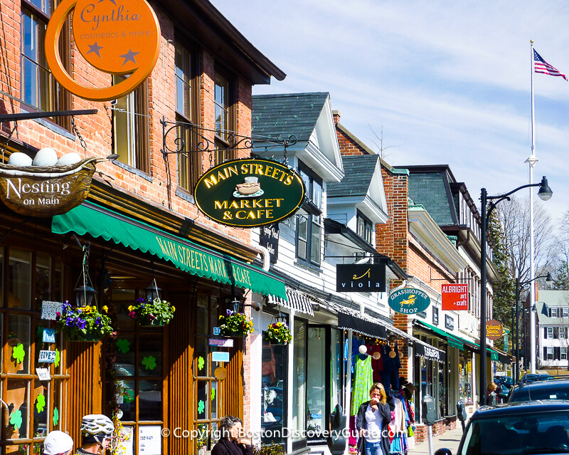 Shops along Concord's Main Street