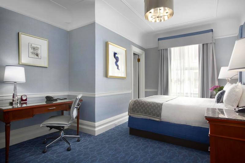 Guest room in the Fairmont Copley Plaza Guest room in the Fairmont Copley Plaza