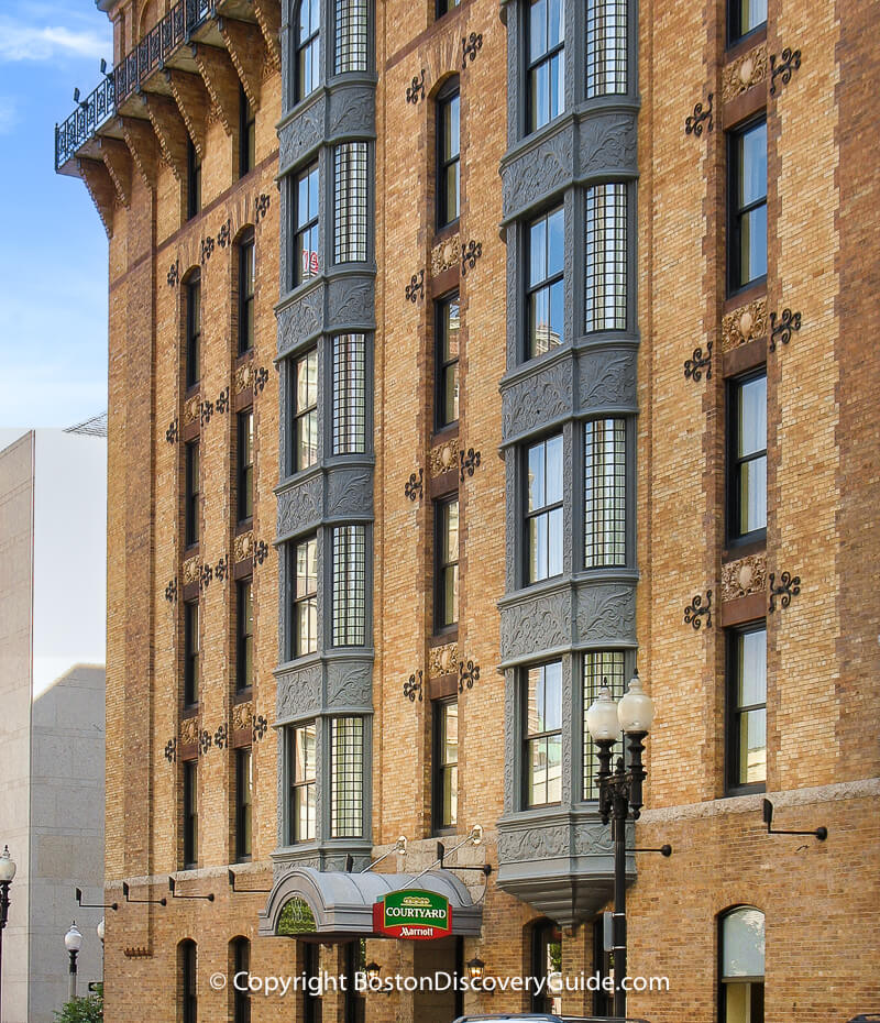 Boston Marriott Long Wharf, located on Boston Harbor next to Long Wharf