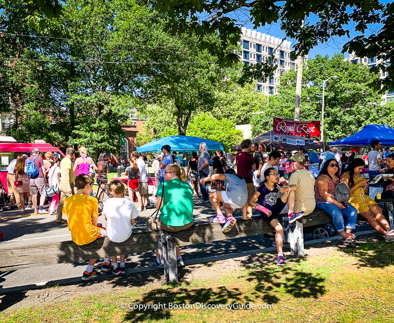 Dragon boats participating in Boston Dragon Boat Festival - photo courtesy of Madeleine Ball