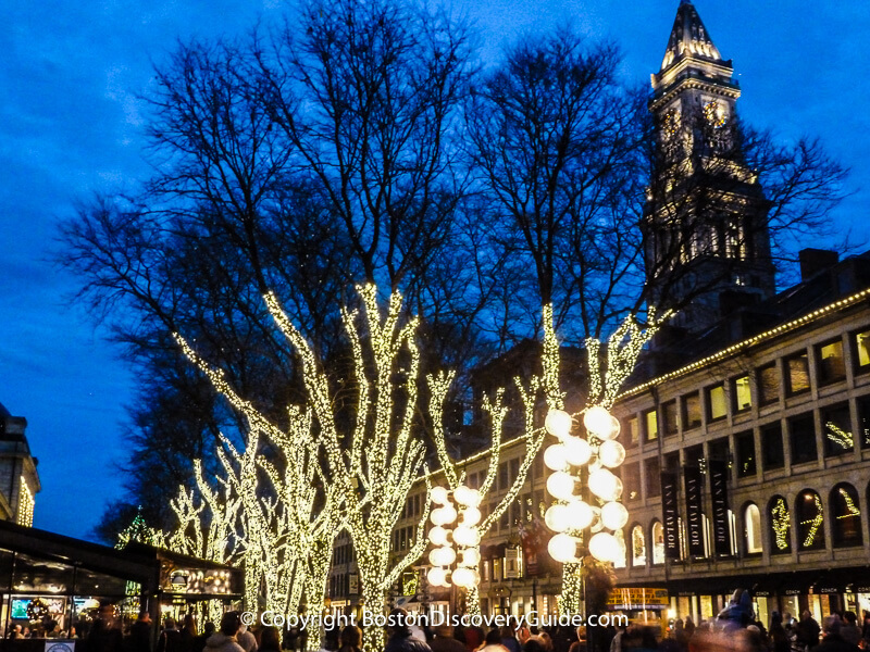 Blink! Holiday lights at Faneuil Hall Marketplace