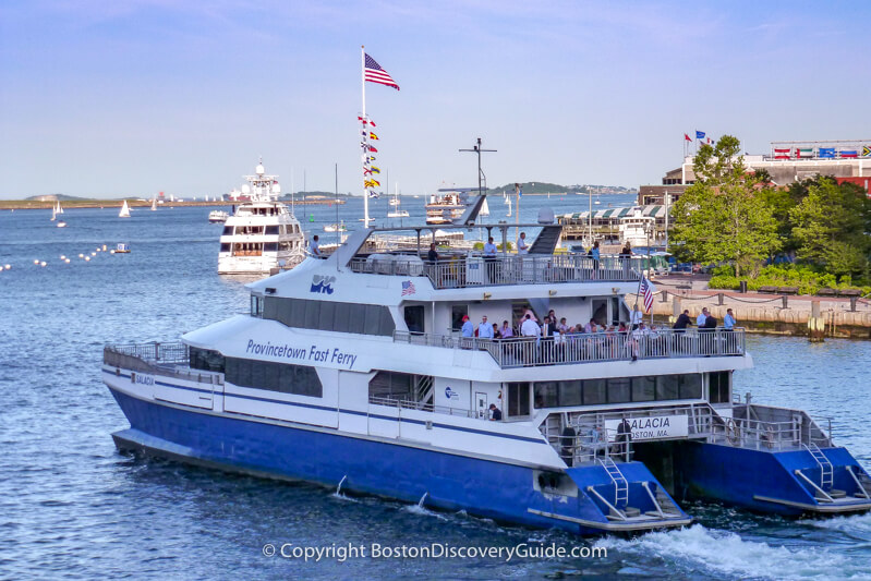 The Provincetown Fast Ferry leaving Boston 