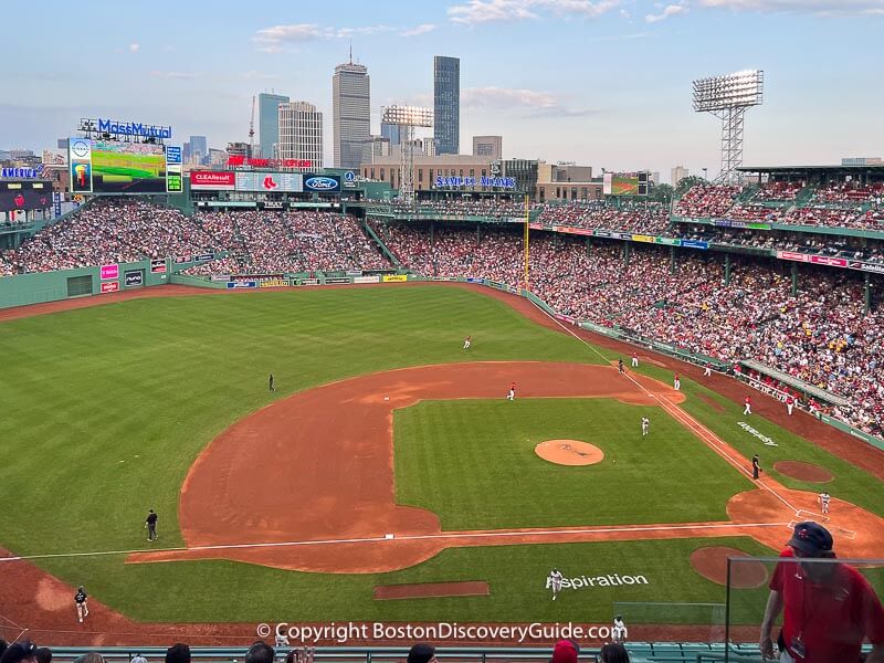 Fenway Park and the Boston skyline