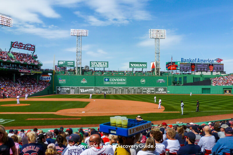 Red Sox playing the Tampa Bay Rays at Fenway Park in April
