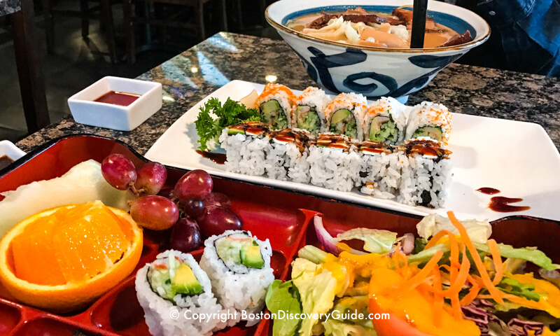 Sushi at Fin's Sushi in Boston's Chinatown Sushi at Fin's Sushi in Boston's Chinatown