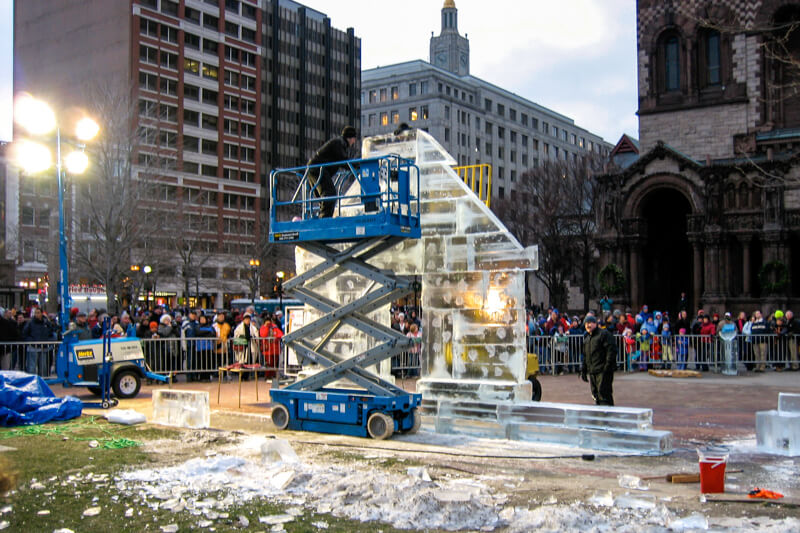Ice sculptures at First Night Boston - photo courtesy of Eric McCarthy Ice sculptures at First Night Boston - photo courtesy of Eric McCarthy