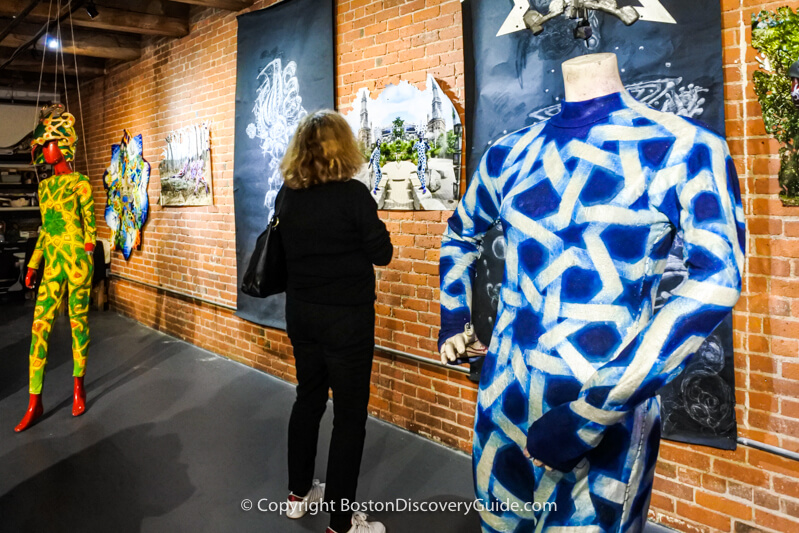 Art on display at a Fort Point Gallery Art on display at a Fort Point Gallery
