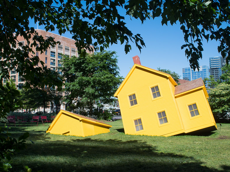 Art installation in the Fort Channel Parks on Boston's Greenway