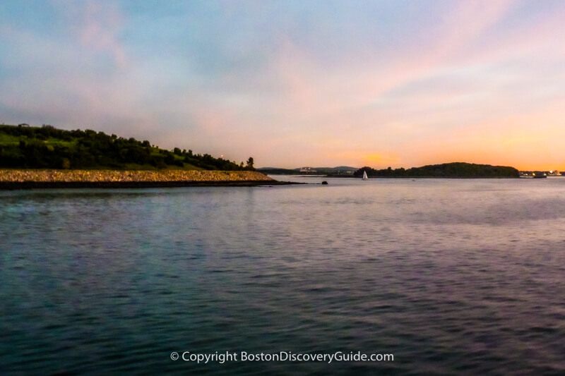 Boston Harbor Island, including Georges Island on the left Boston Harbor Island, including Georges Island on the left