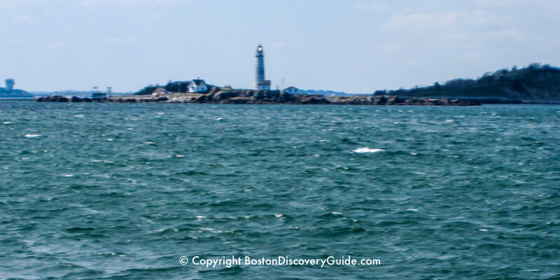 Boston Light on Little Brewster Island, seen during a whale watch cruise Boston Light on Little Brewster Island, seen during a whale watch cruise