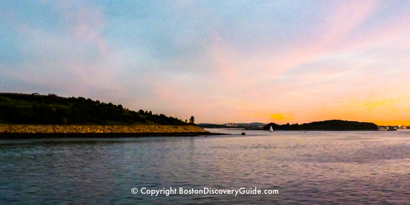 Boston Harbor Islands at sunset