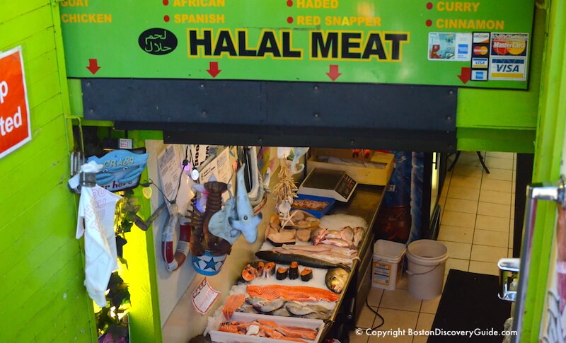 Seafood at the Halal Store on Blackstone Street  