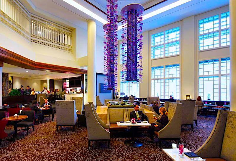 Lobby seating at Boston's Hyatt Regency